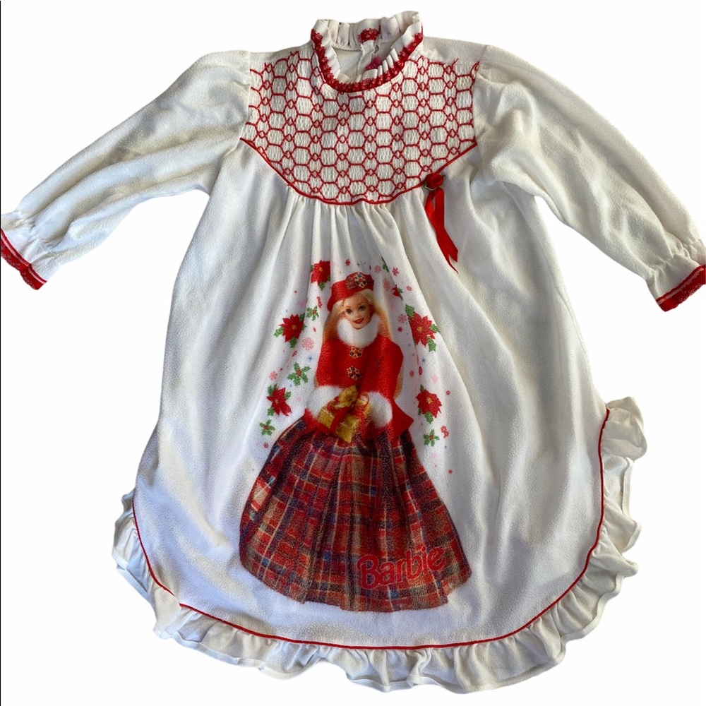 Vintage Christmas Barbie Nightgown Dress 1996 Kids